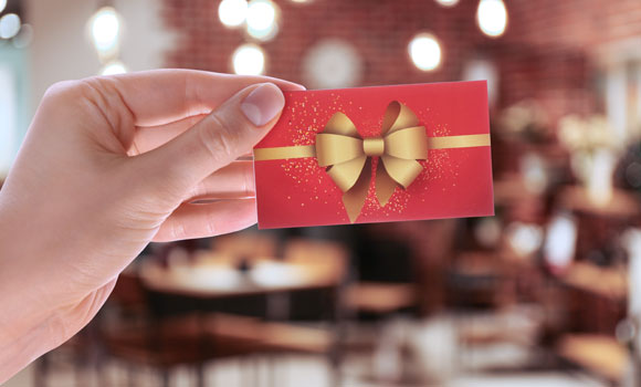 Someone Holding Gift Card
