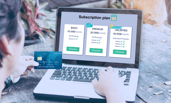 Person Signing Up For Subscription Plan